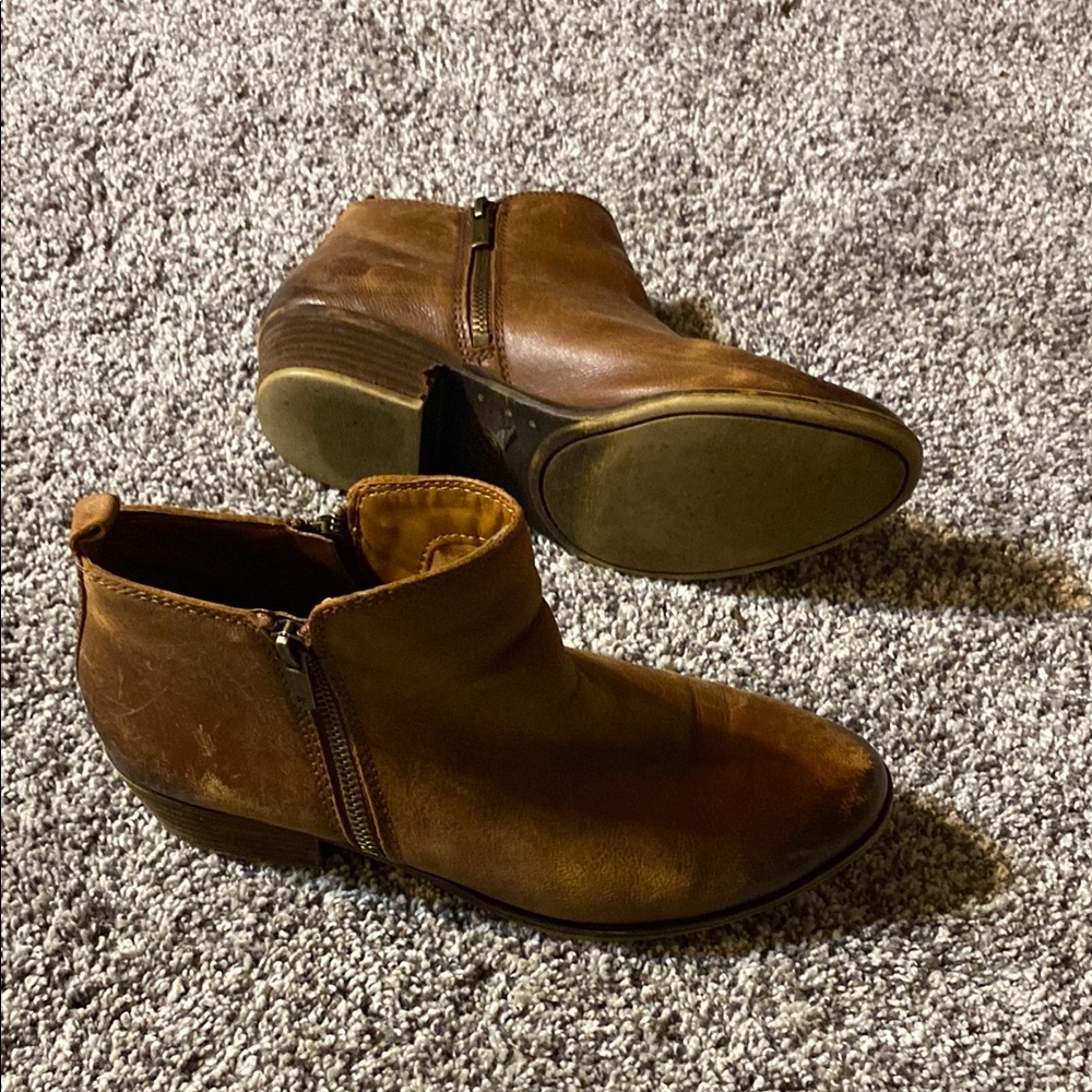 Brown Leather Ankle Boots - Picture 3 of 4